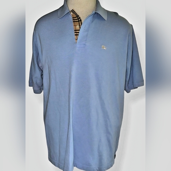 Burberry London Men's Light Blue Polo Shirt XL - Picture 1 of 5